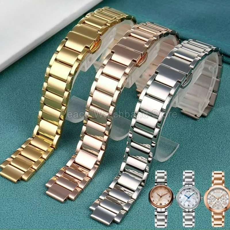 

Ремешок для часов из нержавеющей стали, изысканный стиль, для FLYTA Heartstrings LA8402 LA8406, гальваническое покрытие, тонкая цветовая гамма, быстрое антиокислительное покрытие