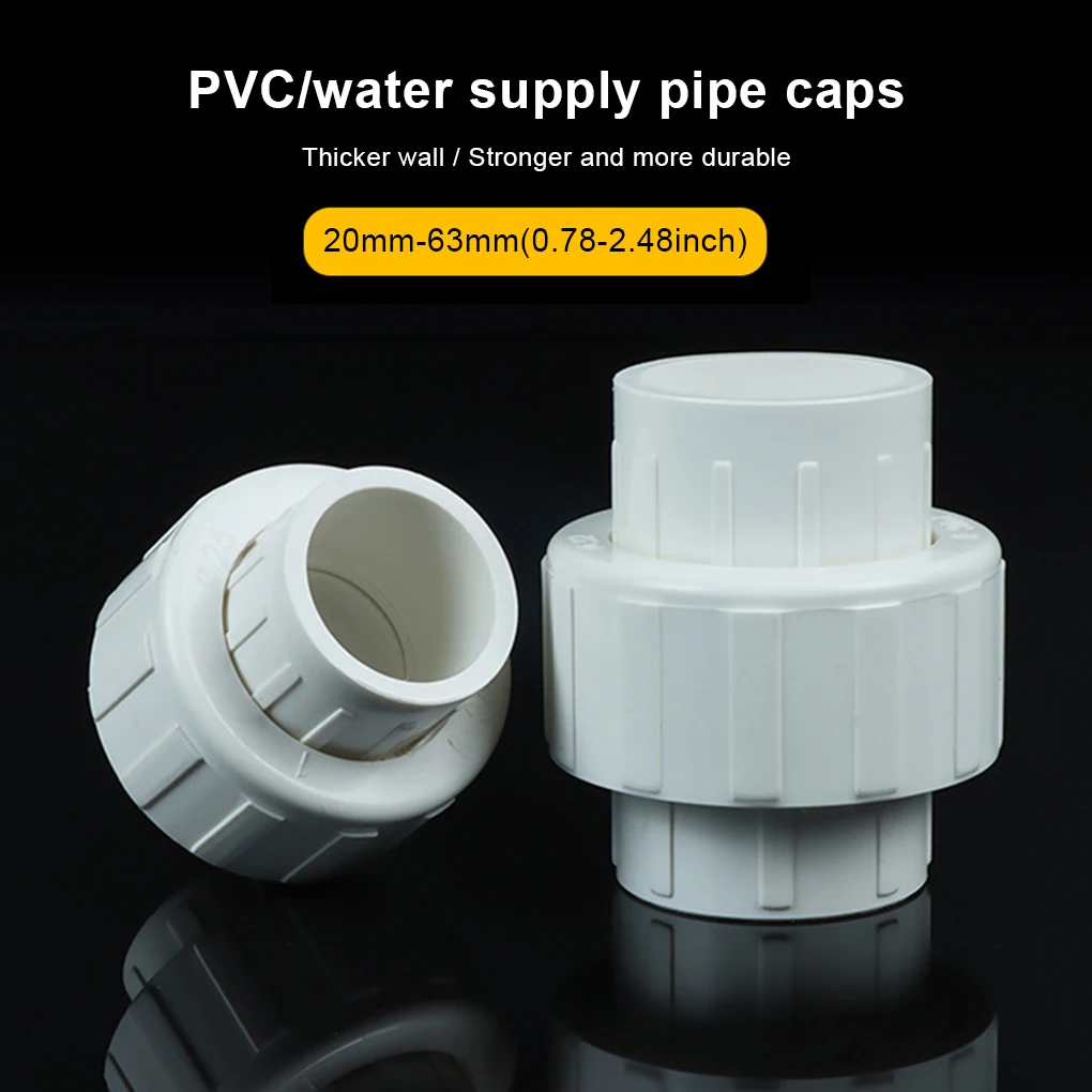 Aquarium PVC Pipe Union Connector Water Equal Connectors Spare Parts