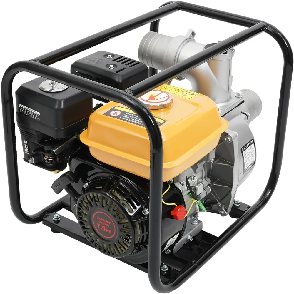 

Бензиновый водяной насос мощностью 7,5 л.с., 4-тактный 3-дюймовый мусорный насос, ручной запуск, газовый насос для перекачки воды, 3600 об/мин, воздушное охлаждение