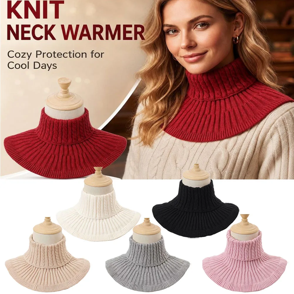 Detachable Cotton Knitted Turtleneck Collar For Women False Collar Fashion Warm Cover Head Neck Guard Collar Accessories