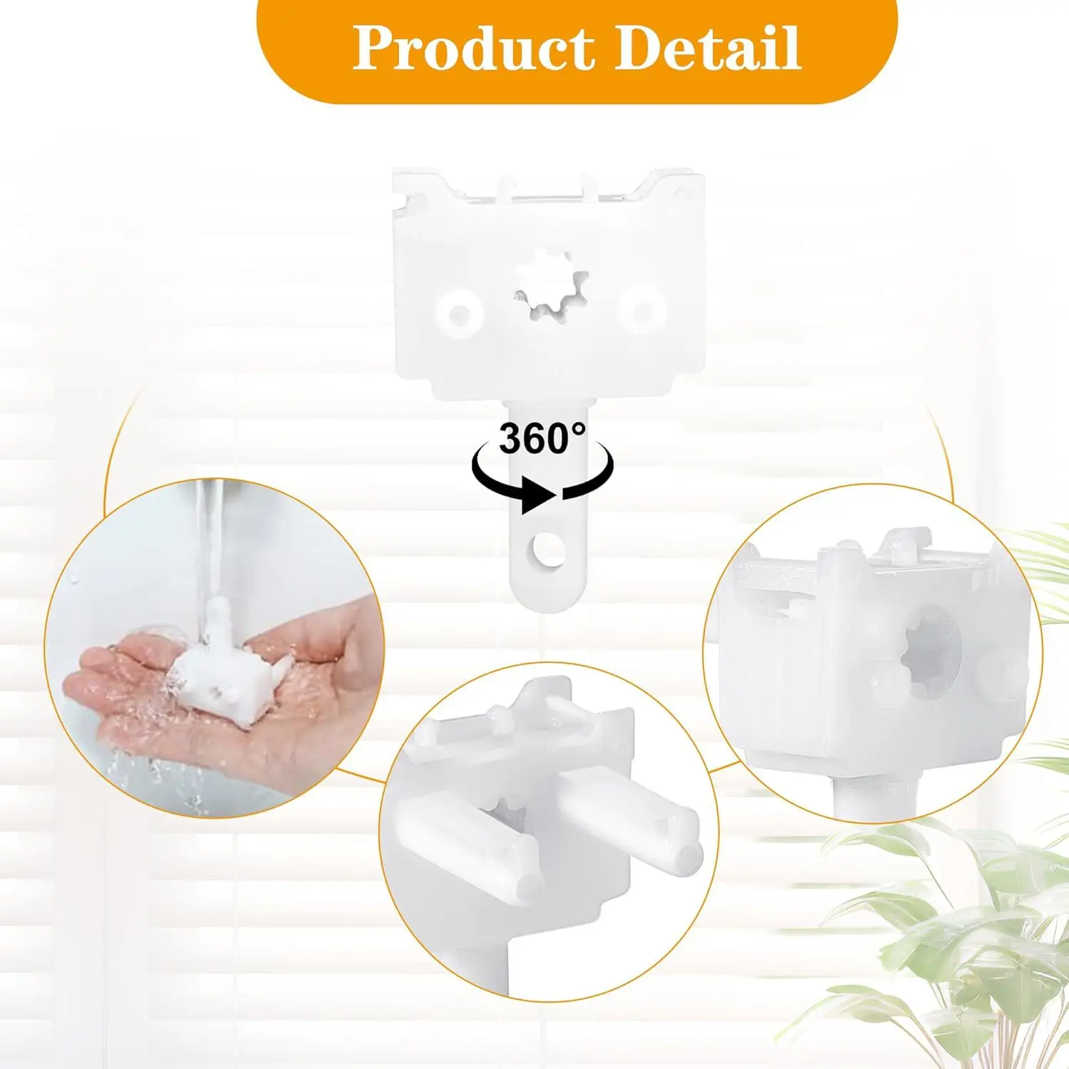 

4pcs White Vertical Blind Wand Control Replacement Diy Easy Install Repair Kit For Vertical Blinds Track Window Accessories