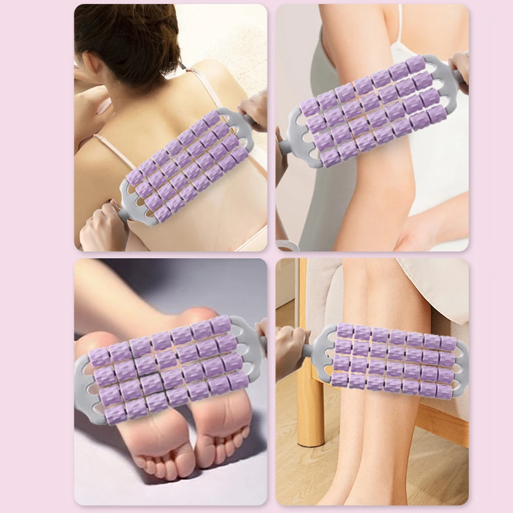 1PCS Muscle Roller Stick with Raised Nodes, Manual Deep Tissue Massage Tool for Athletes & Runners, Portable Body Massage Stick