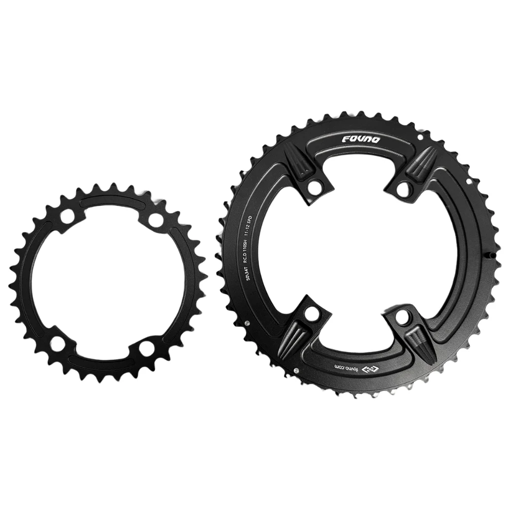 FOVNO 110BCD 4 Claws Bicycle Chainring 50-34T Road Bike Double Disc Chainring forShimano 5800/6800/R7000/R8000/R8100/R9100/R9200