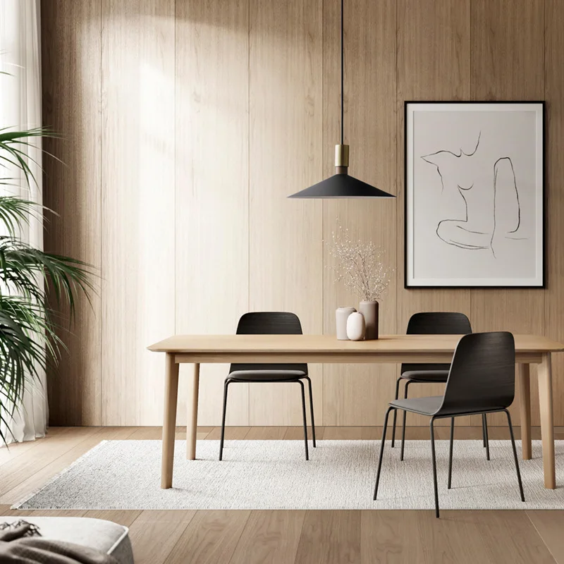 Nordic modern minimalist new pendant light, black shop decoration LED light, single-head dining room round bar table lamp