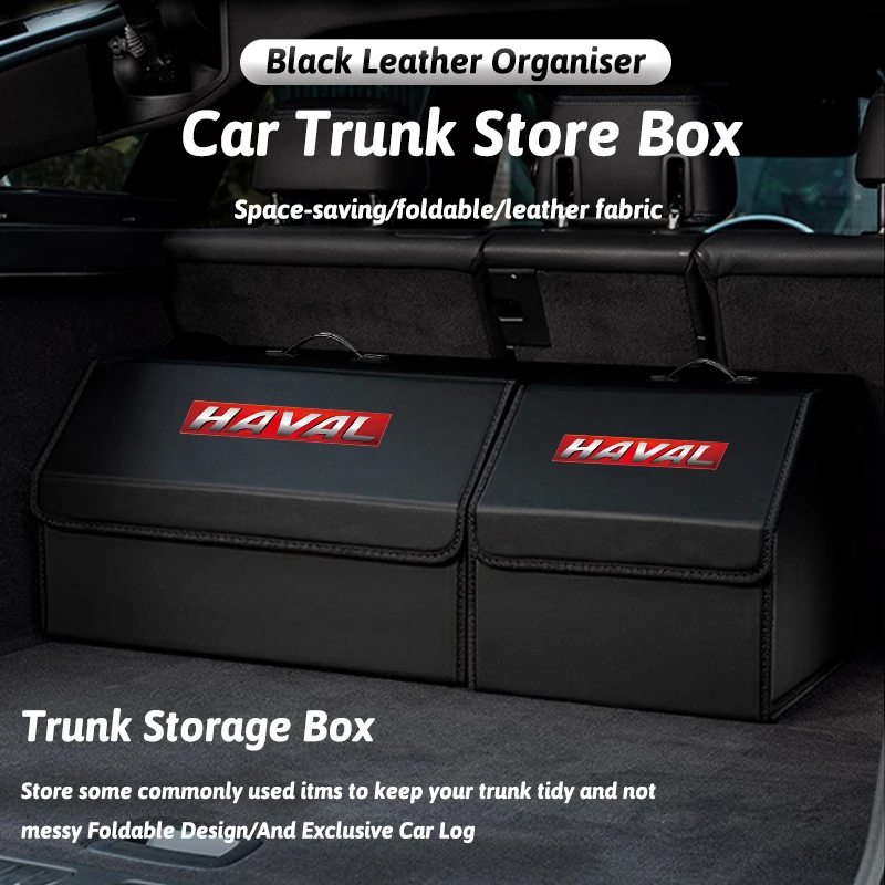 

Car Trunk Organizer Box Leather Foldable Storag Bag Tool For Haval H6 Dargo M6 H9 H6S F7 F7X Jolion X DOG XY H2 H3 H5 H7 F7H