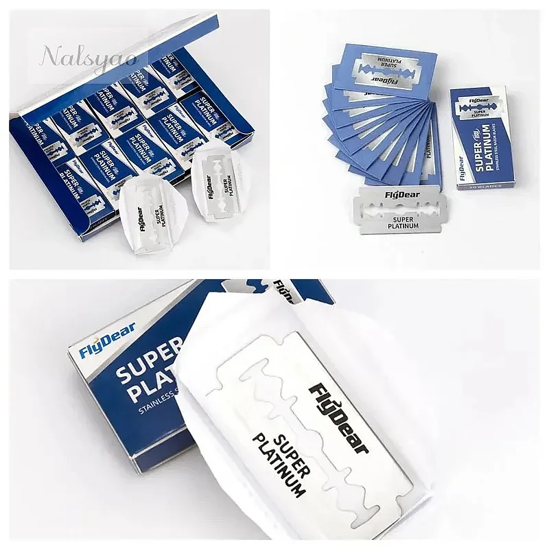 Professional Barber Double Edge Classic Retro Stainless Steel Razor Blades for Men Shaving Hair Removal 10 30pcs
