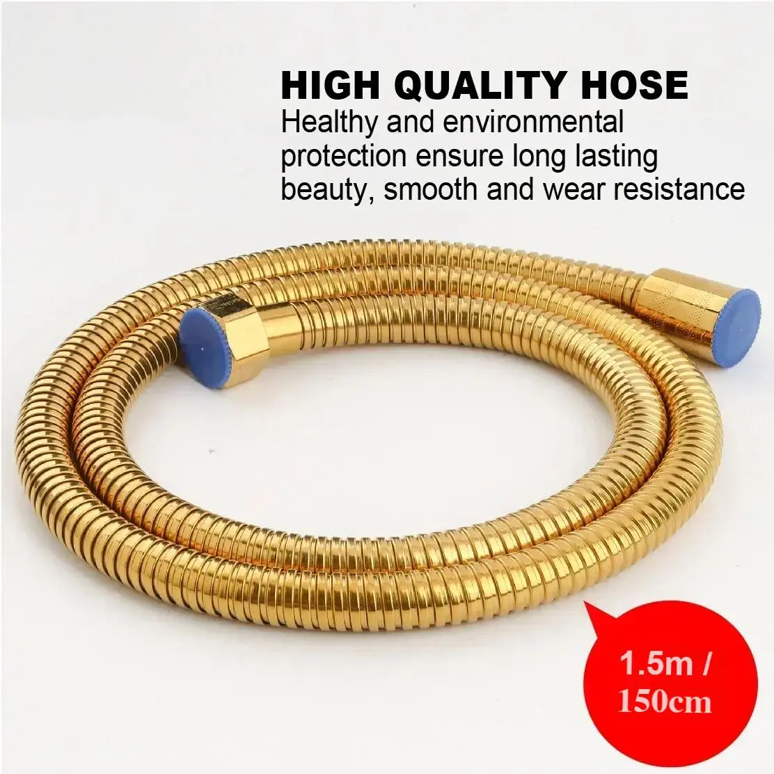 BATHROOM FAUCET HOSE SHOWER HEAD HOSE TOOLS 1.5M GOLD BIDET STAINLESS STEEL FLEXIBLE HOSE