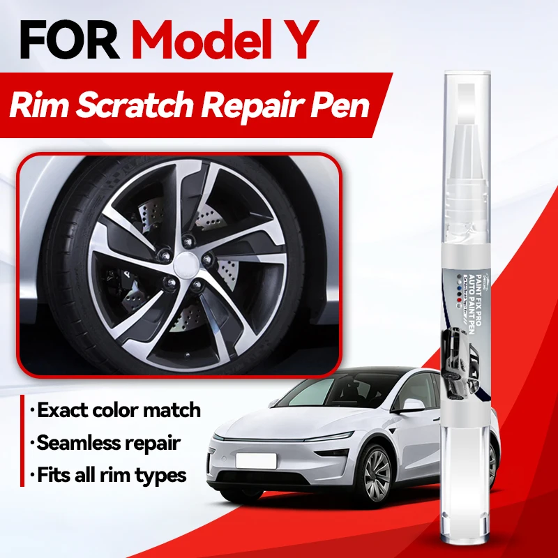 

Новинка 2026: Ручка для ремонта краски автомобиля Tesla Model Y (1996-2026), черная/белая, для восстановления покрытия колесных дисков Tesla A