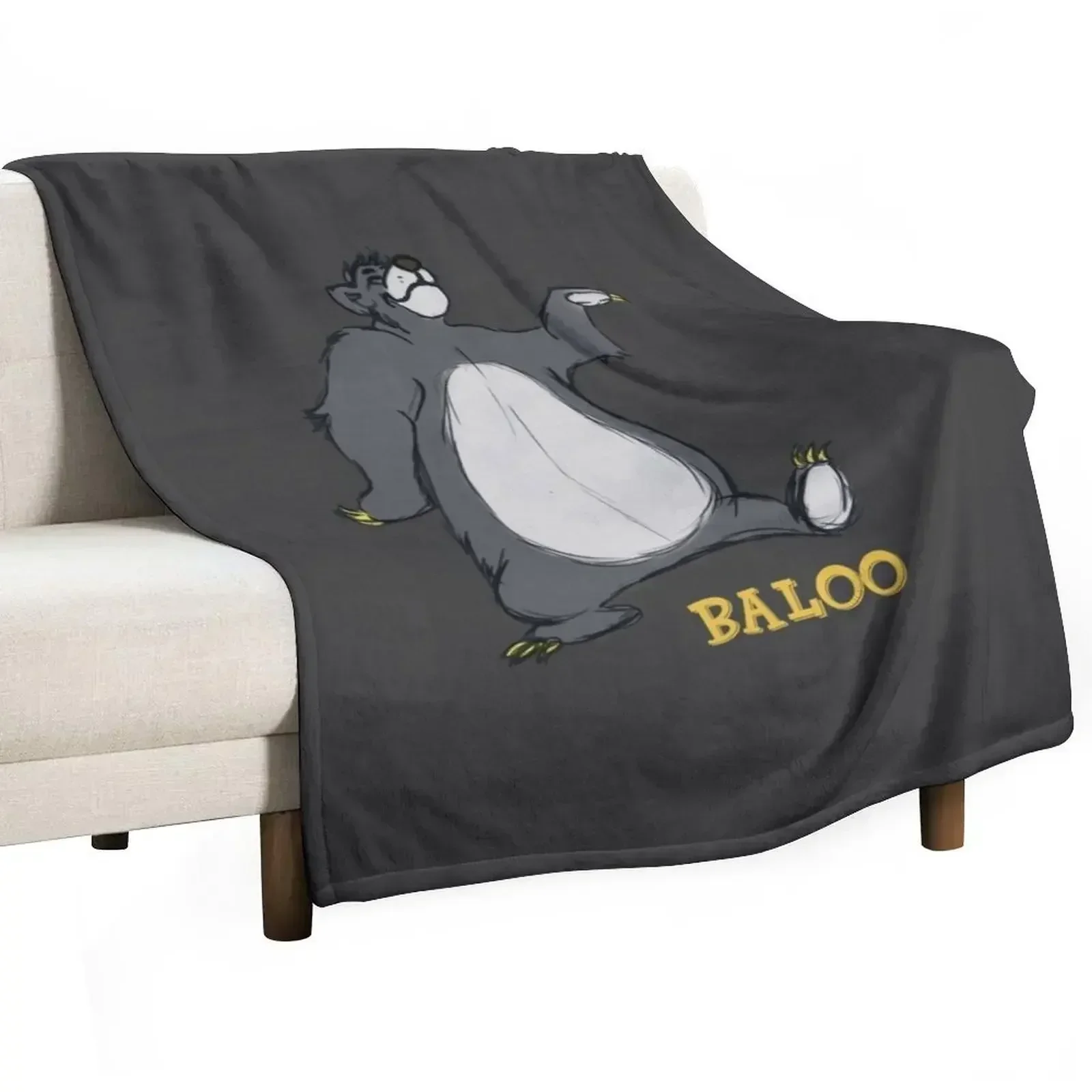 Baloo Throw Blanket Shaggy Soft Plush Plaid anime Decorative Sofa Blankets