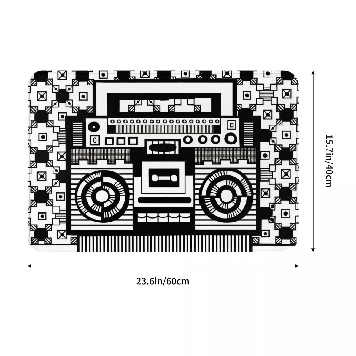 Bop Boombox Boom Box Music Anti-Slip Rug Doormat Kitchen Mat Balcony Carpet Home Decorative