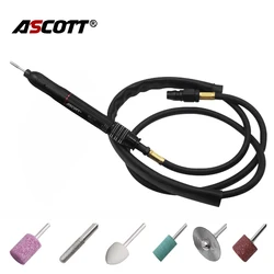 ASCOTT Pneumatic Micro Engraving Pencil Kits 650000RPM High-speed Adjustable Mini Air Grinding Pen Polisher Grinder Pen