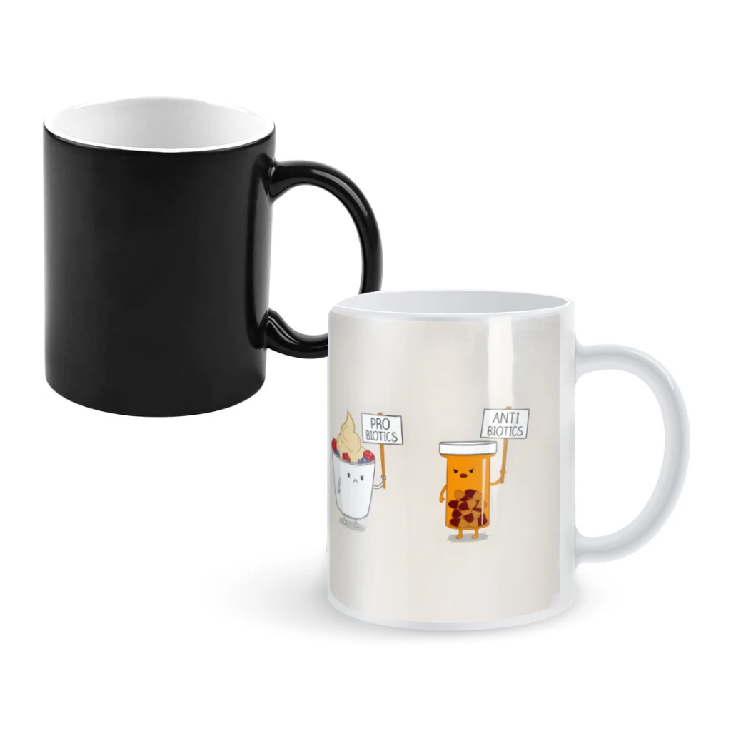 

My Gut My ChoiceCoffee Mugs And Mug Creative Color Change Tea Cup Ceramic Milk Cups Novelty Gifts