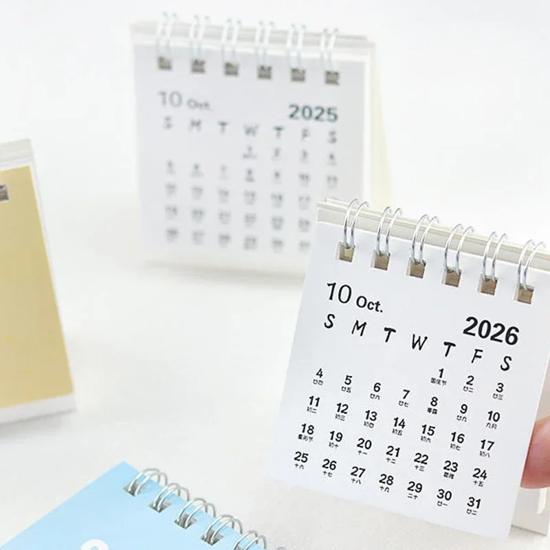 2026 Mini Calendars Creative Desk Portable Travel Calendars With Butterfly Capybara Designs Monthly & Weekly Planner Calendar