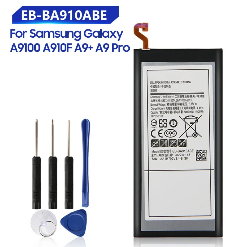 

Replacement Battery EB-BA910ABE For SAMSUNG Galaxy A9100 A910F A9+ A9 Pro SM-A9100 Rechargeable Phone Battery 5000mAh