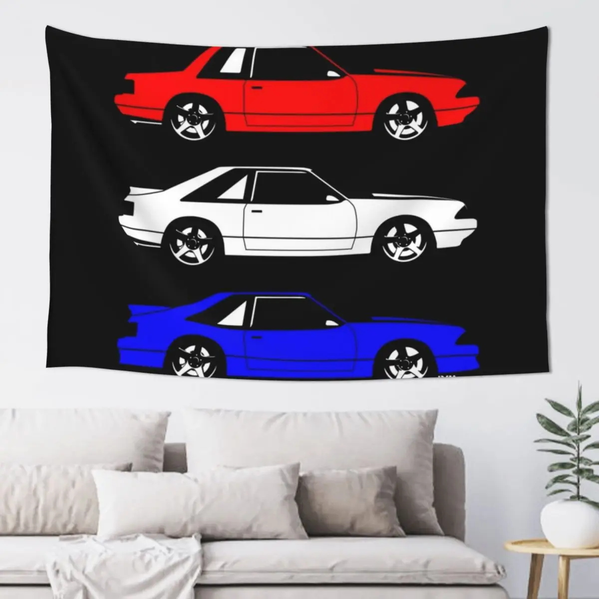 

Ford Mustang Fox Body Side Tapestry Luxury Living Room Decoration Hanging Wall Tapestry