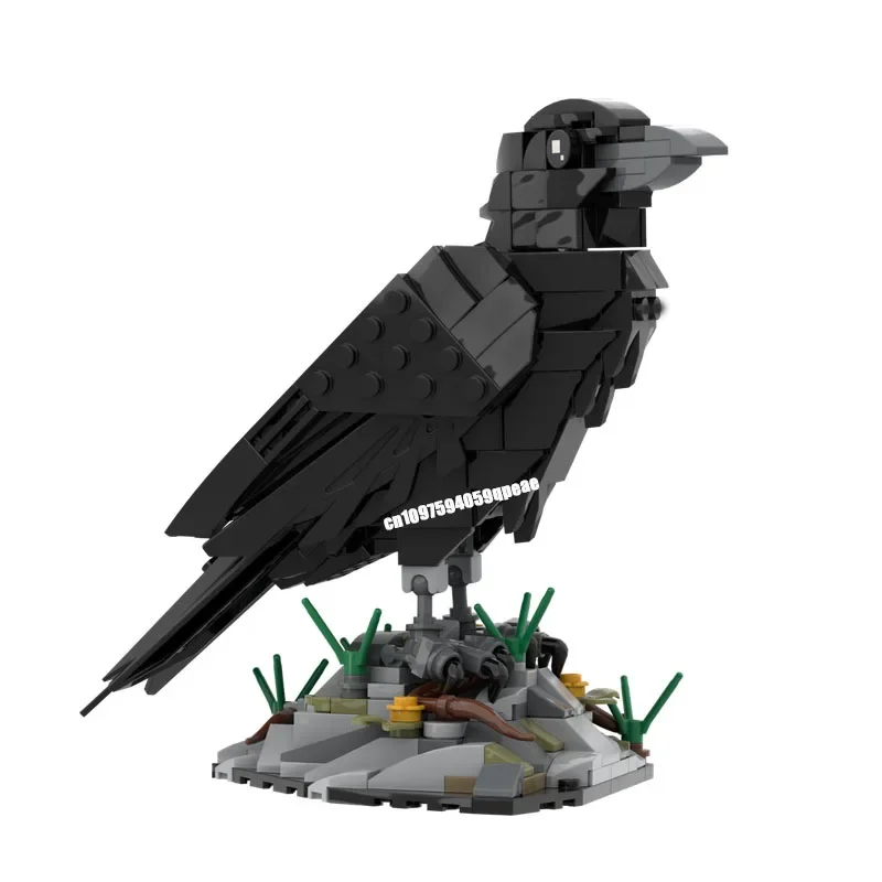Nouveau 357 pièces créateur série animale Moc corbeau modèle stéréoscopique Puzzle personnalisé bricolage idées créatives enfant assemblage jouet cadeaux d'anniversaire
