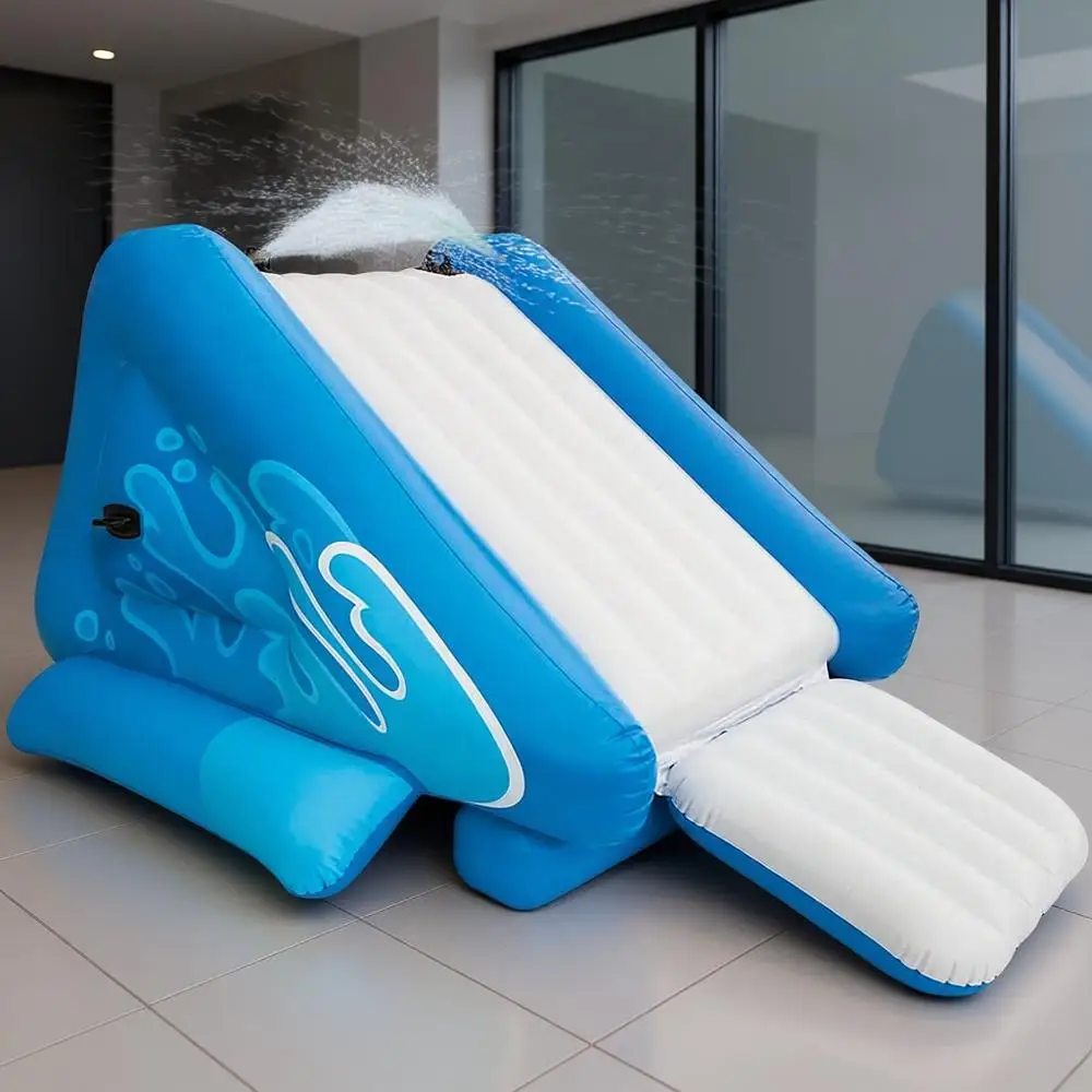 Opblaasbare Kool Splash Water Slide met sproeiers voor kinderen vanaf 6 jaar, speelcentrum zwembadglijbaan voor kinderen en volwassenen