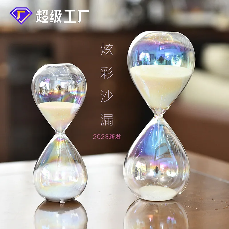 

LH Home Furnishing Color Glass Hourglass Timer Home Ornament Colorful Hourglass