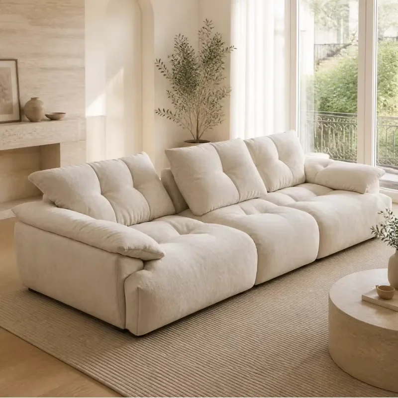 Modular Sectional Sofa with Cloud Chenille Fabric Deep Seat Sponge Filling