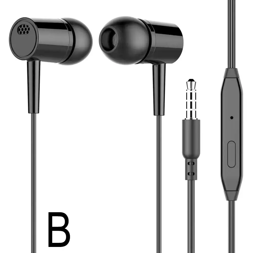 Fones de ouvido intra-auriculares com microfone, acessórios para fones de ouvido com fio, alta qualidade, N5H6, 2 cores opcionais, 3,5mm