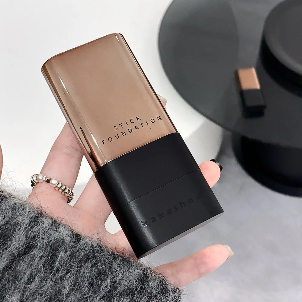 Skin Beauty Foundation Stick Double-end with Brush Light Concealer Foundation Velvet Moist Long-lasting Face Makeups