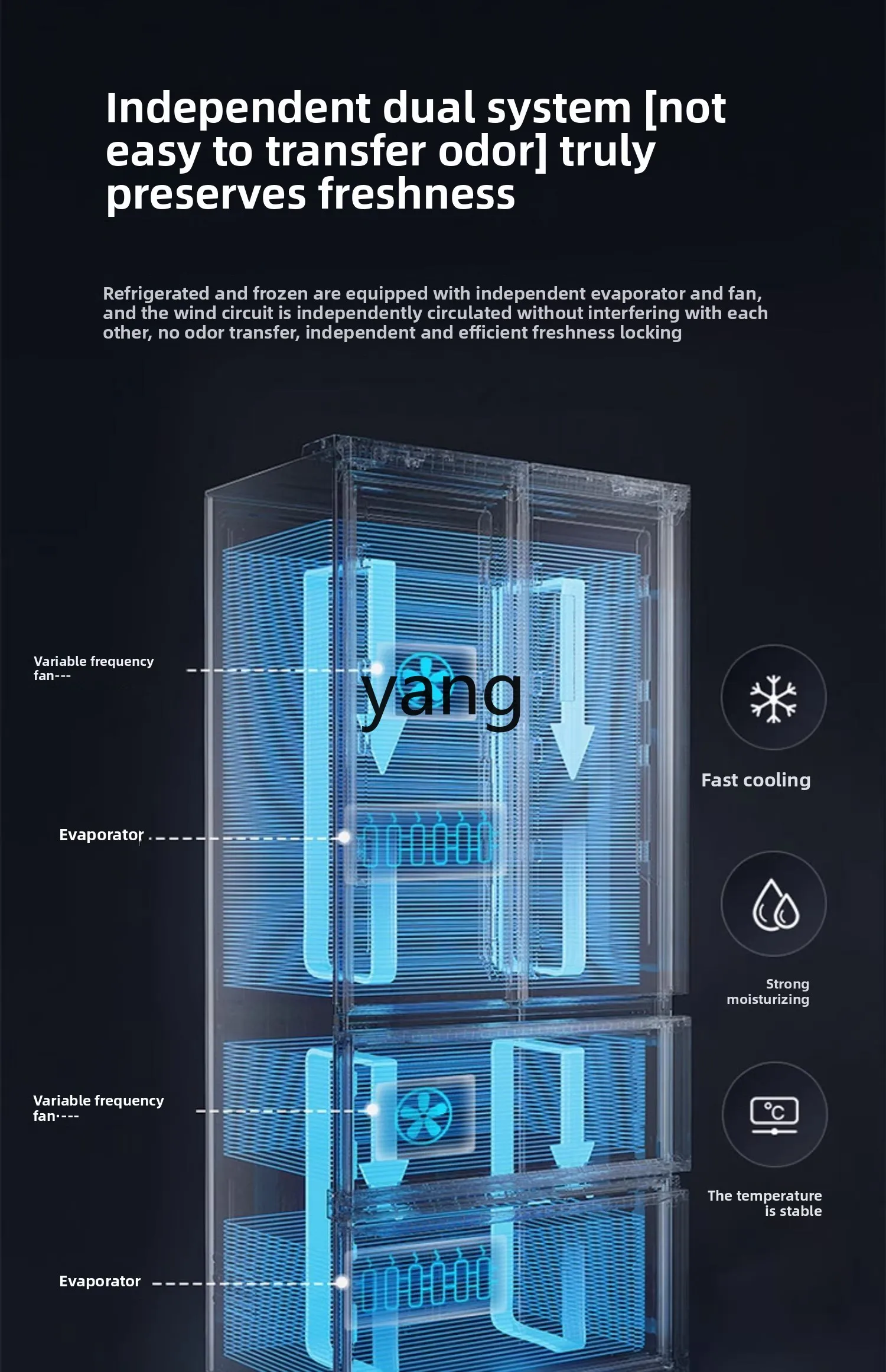 CX 508L ultra-thin zero-embedded French four-door household refrigerator