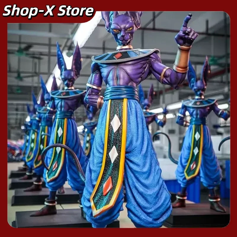 Figura de Dragon Ball Beerus, escala 1/50, 53cm, estatua de coleccionista de Dios de la destrucción, regalo de modelo coleccionable de Anime con Base