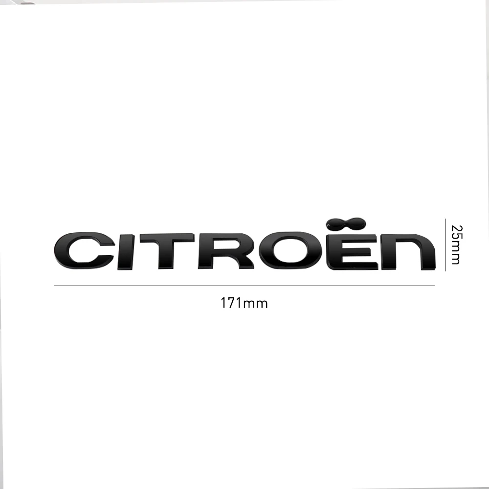 1pcs ABS Car Front Grille Badge Sticker Rear Bumper Logo Cover Sticker For Citroen Celysee Cactus C4 C3 C5 C1 C2 Berlingo Xantia