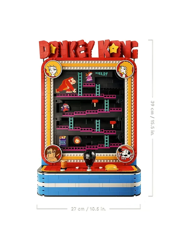 Donkey Kong Arcade-Maschine Bausteine Arcade-Spielautomat Bausteine Desktop-Sammelspielzeug