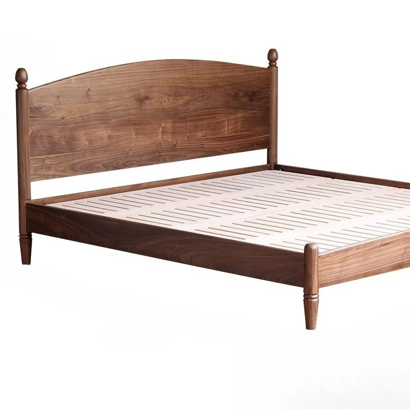 

North American Black Walnut 1.5 Single Simple Modern 1.8 Meter French Double Bed