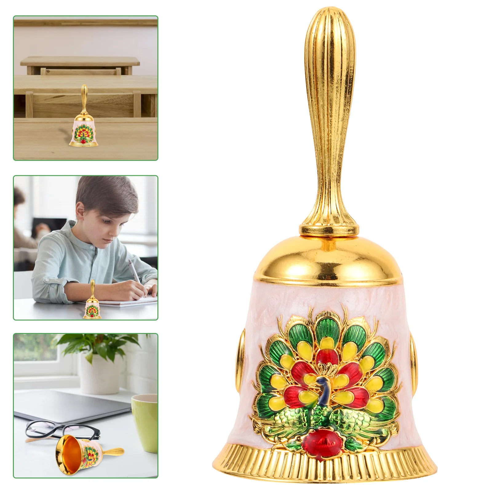 جرس يدوي من سبيكة جرس خدمة على الطراز القديم لمطعم الفندق وبار المعلم والفصول الدراسية والتدريب على الحيوانات الطبية