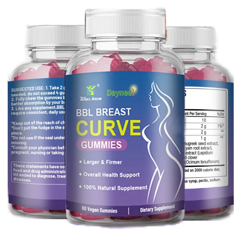 2 bottles( Enhancin Gummies+BBL CURVE GUMMIES)natural curve