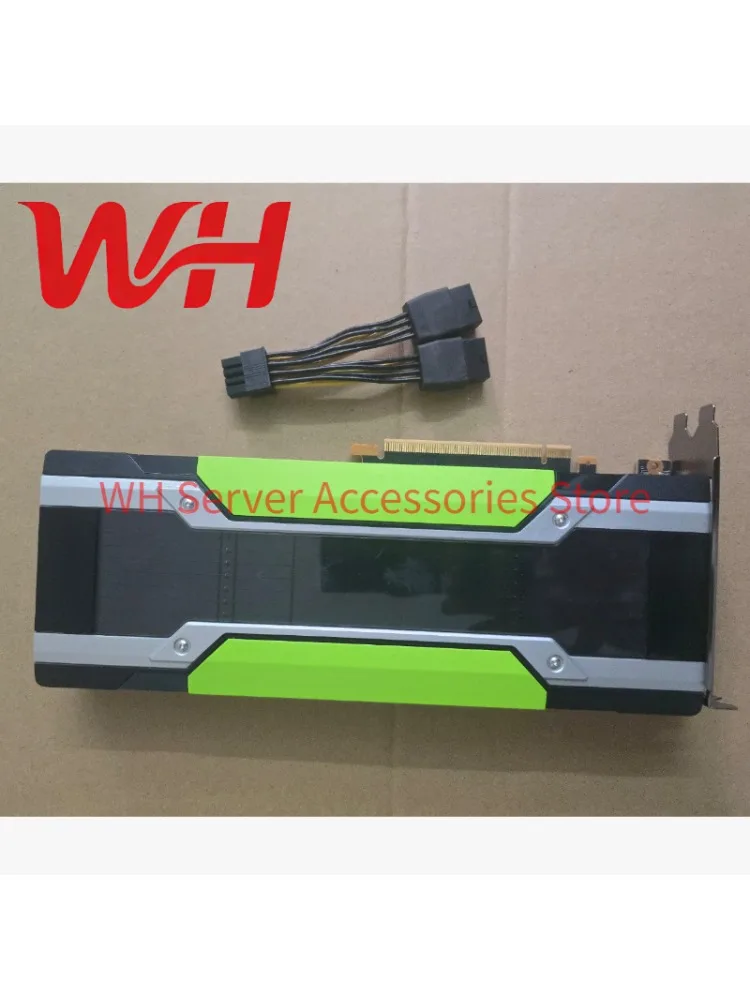 Karta graficzna NVIDIA Tesla P100 16GB HBM2 PCIE GPU do serwera z kablem adapterem do głębokiego uczenia się, obliczeń AI i renderingu — 2