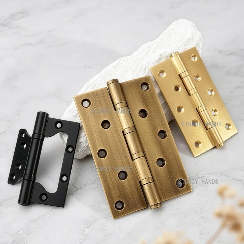 2PCS Stainless Steel Door Docking Hinges, Silent Bearing Hinges, Hinges for Wooden Doors, Furniture Hinge, Hardware Accessories