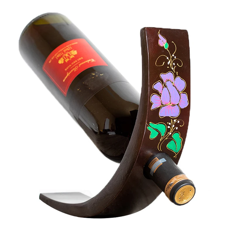 

Creative Chinese Solid Wood Decoration Living Room Display Household Single Bottle Wine Rack