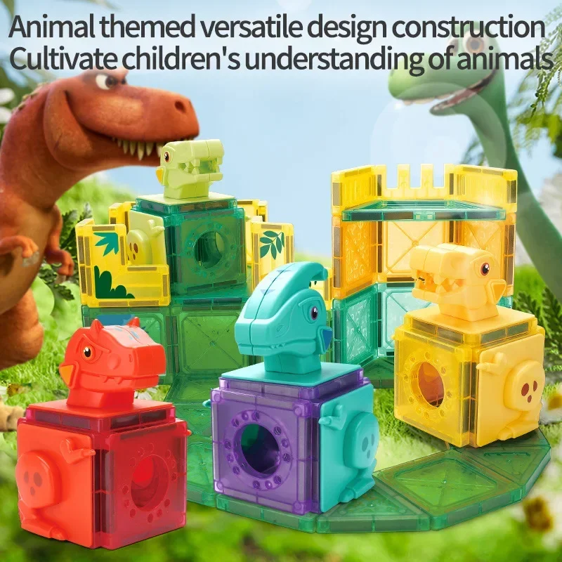 Children's Strong Magnetic Building Block Toy Nature Forest Color Window Puzzle Assembly Magnetic Sheet Magnetic Set Boy Gift