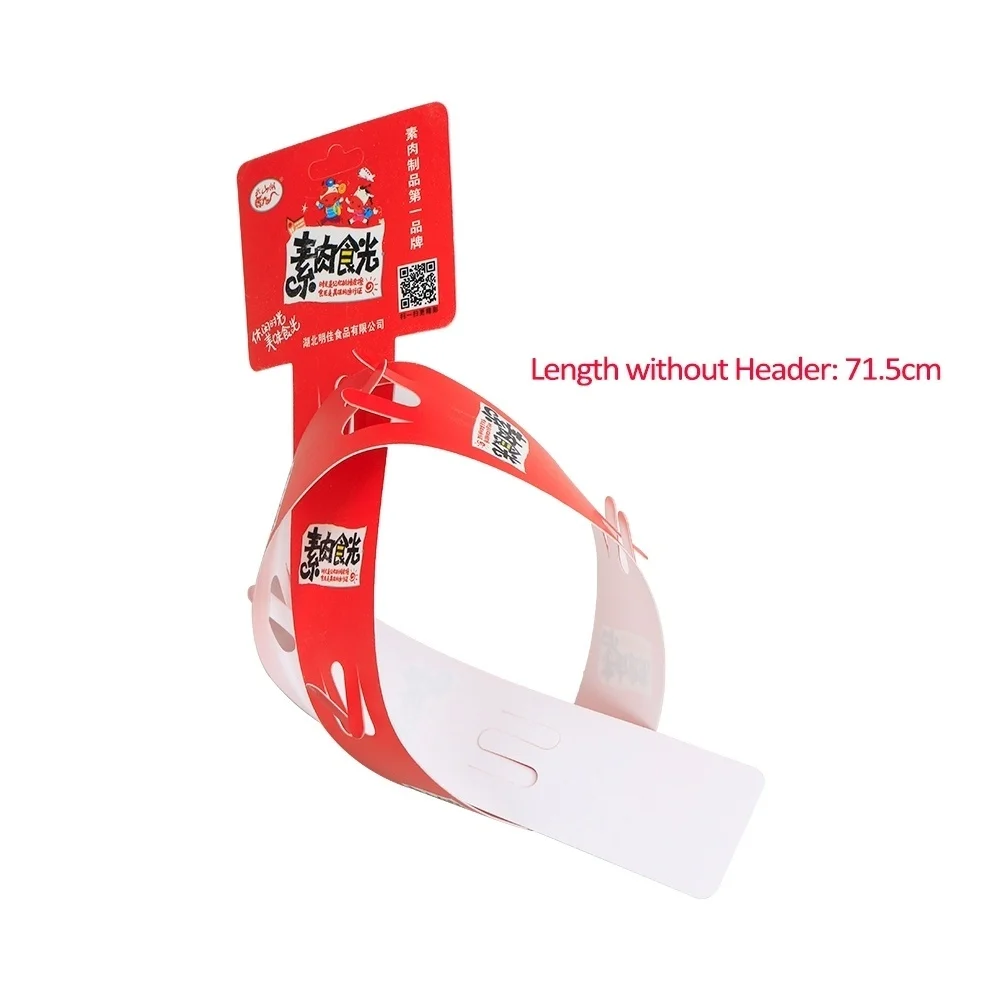 Supermarket Shelf Mount Snack Hanging Strip Pp Red Plastic Merchant Pouch Packaged Foods Bag Hanger Organizer Wall Hook