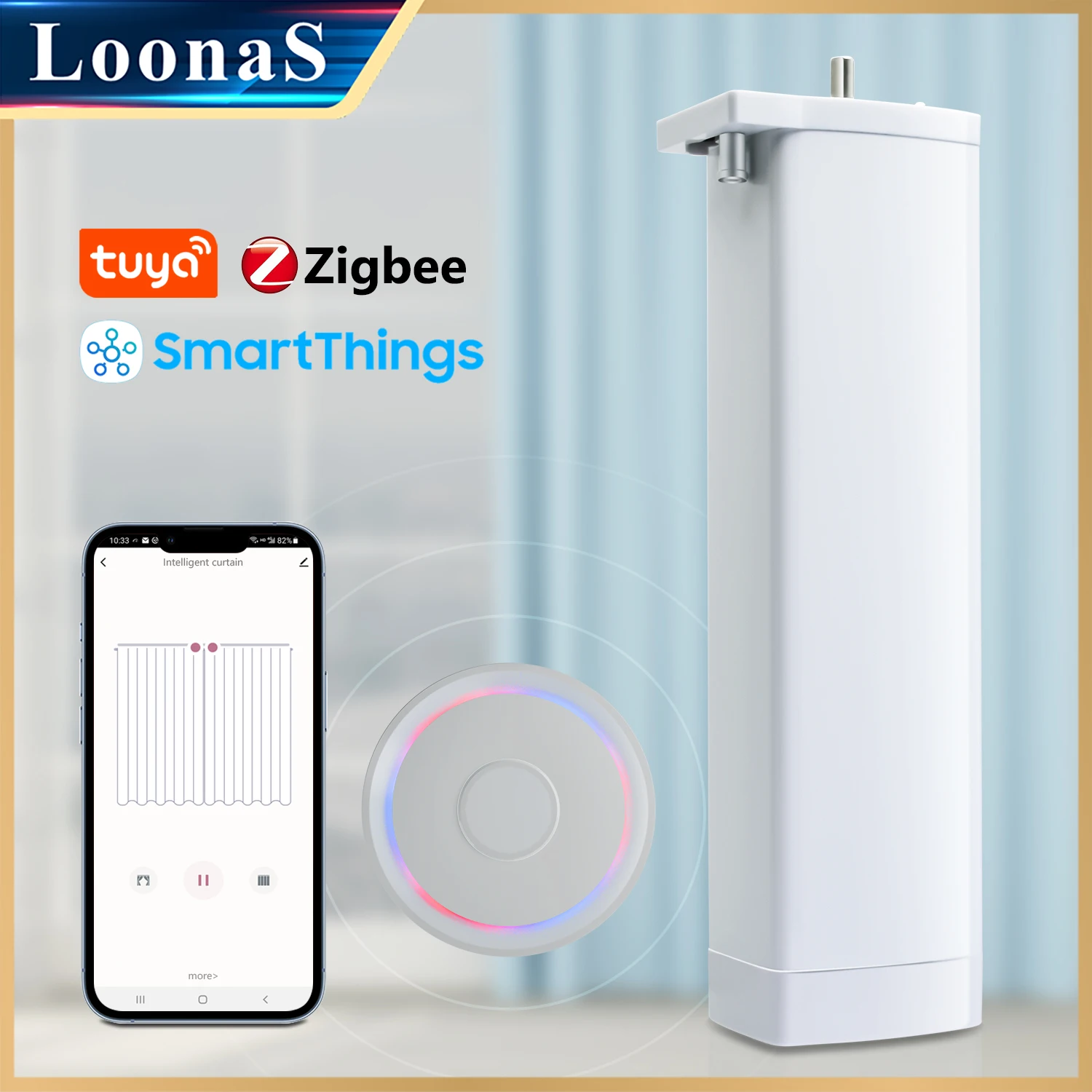 Tuya Zigbee Electric Smart Curtain Motor Automatic System Smart Support Alexa Alice Google Assistant