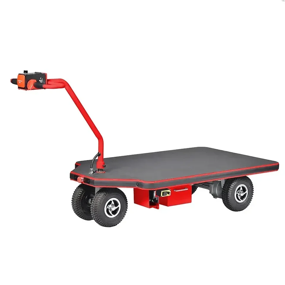 

500KG Capacity Mini Electric Platform Car Hand Truck Warehouse Platform Trolley Heavy Load Trolley Cart