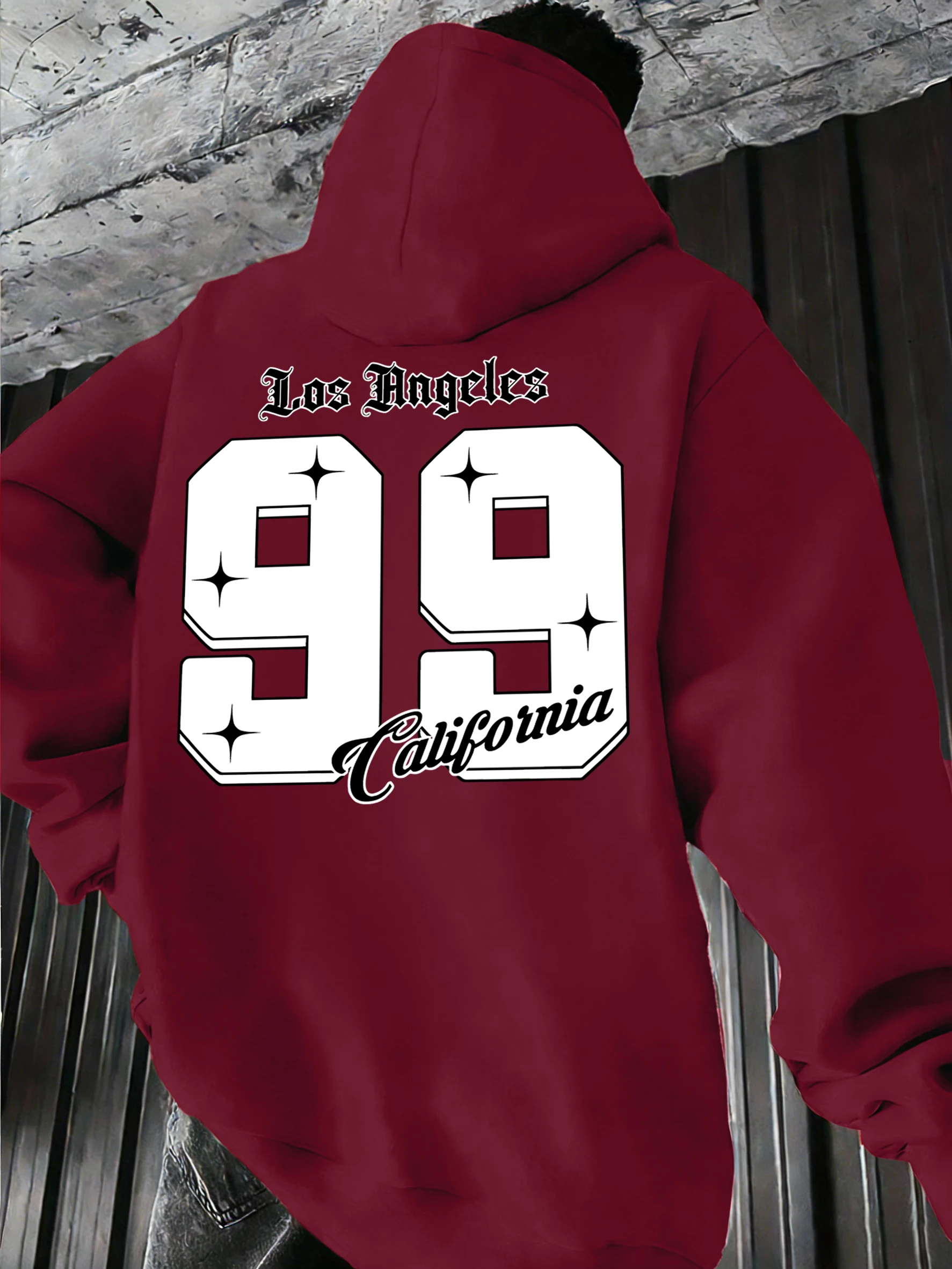 

Мужская осенняя спортивная одежда с принтом California Los Angeles Number 99, модная флисовая толстовка с капюшоном, уличные повседневные пуловеры, теплые свободные топы