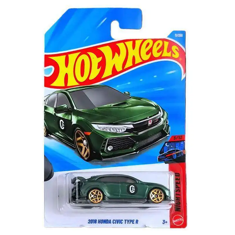 

Коллекционная модель автомобиля Hot Wheels 2026-11: Honda Civic Type R 2018, масштаб 1/64, литая металлическая игрушка