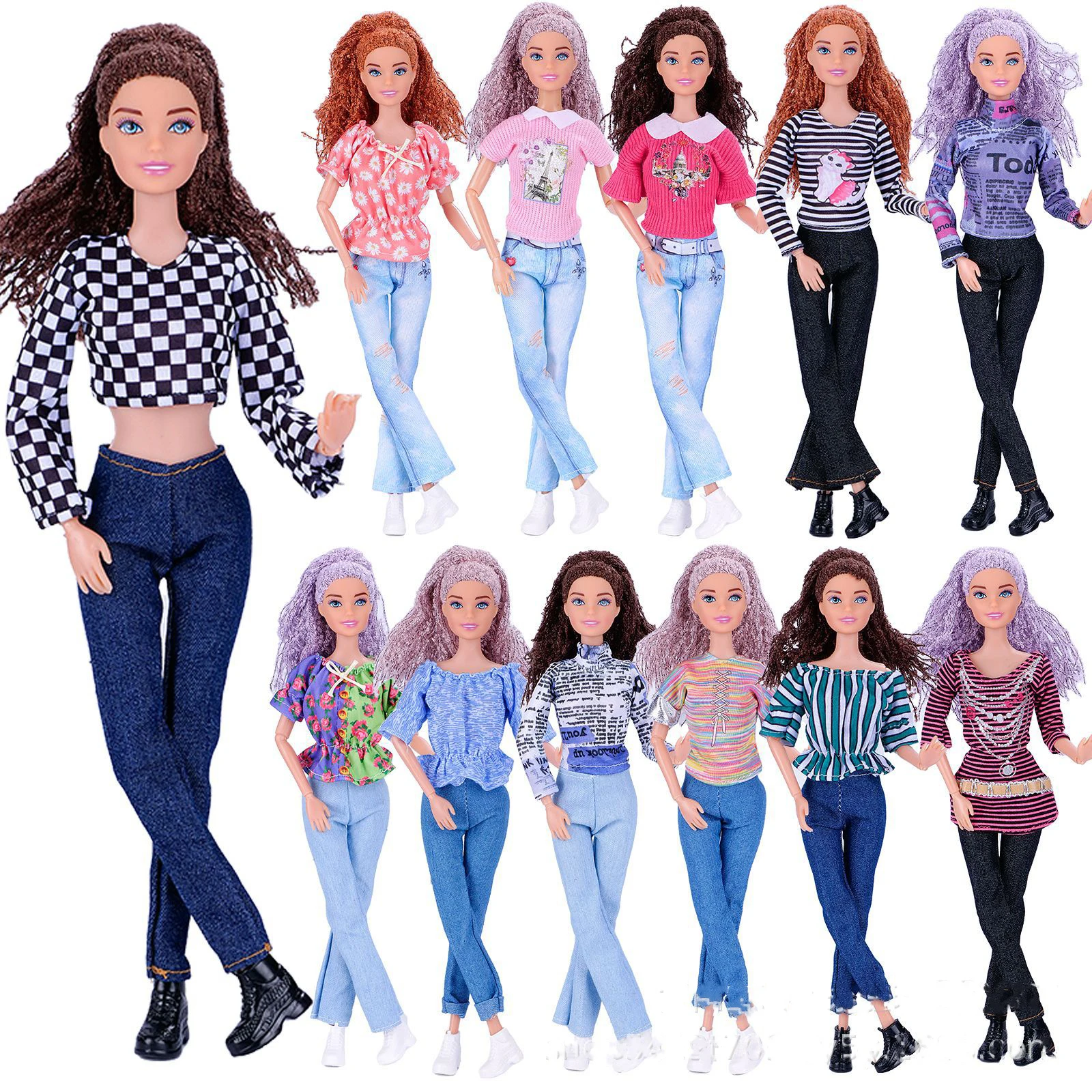 New 1/6 30CM Supermodel Doll Toy With Clothes Simulation Doll Multi-jointed Removable With Beautiful Makeup Dress-up Doll Toys