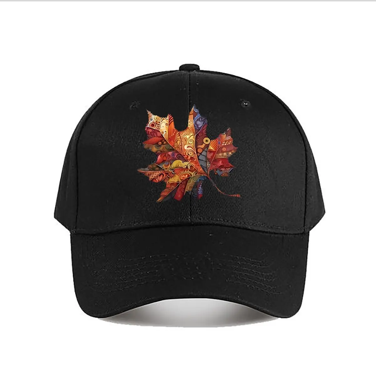 Colorful Abstract Maple Leaf Wall Decor Baseball Cap Fashion Men Sunhat Women's Outdoor Sports Snapback Cap
