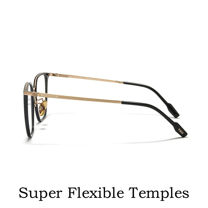 OLLYMURS Ultra-light Comfortable Big Eyewear TR90 Pure Titanium Retro Square Optical Prescription Glasses Frame Men And Women