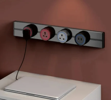 

Алюминиевая модульная розетка для силовых дорожек. Встроенная поверхность беспроводной розетки. Съемная функция. Розетки для силовых дорожек. Серия розеток.