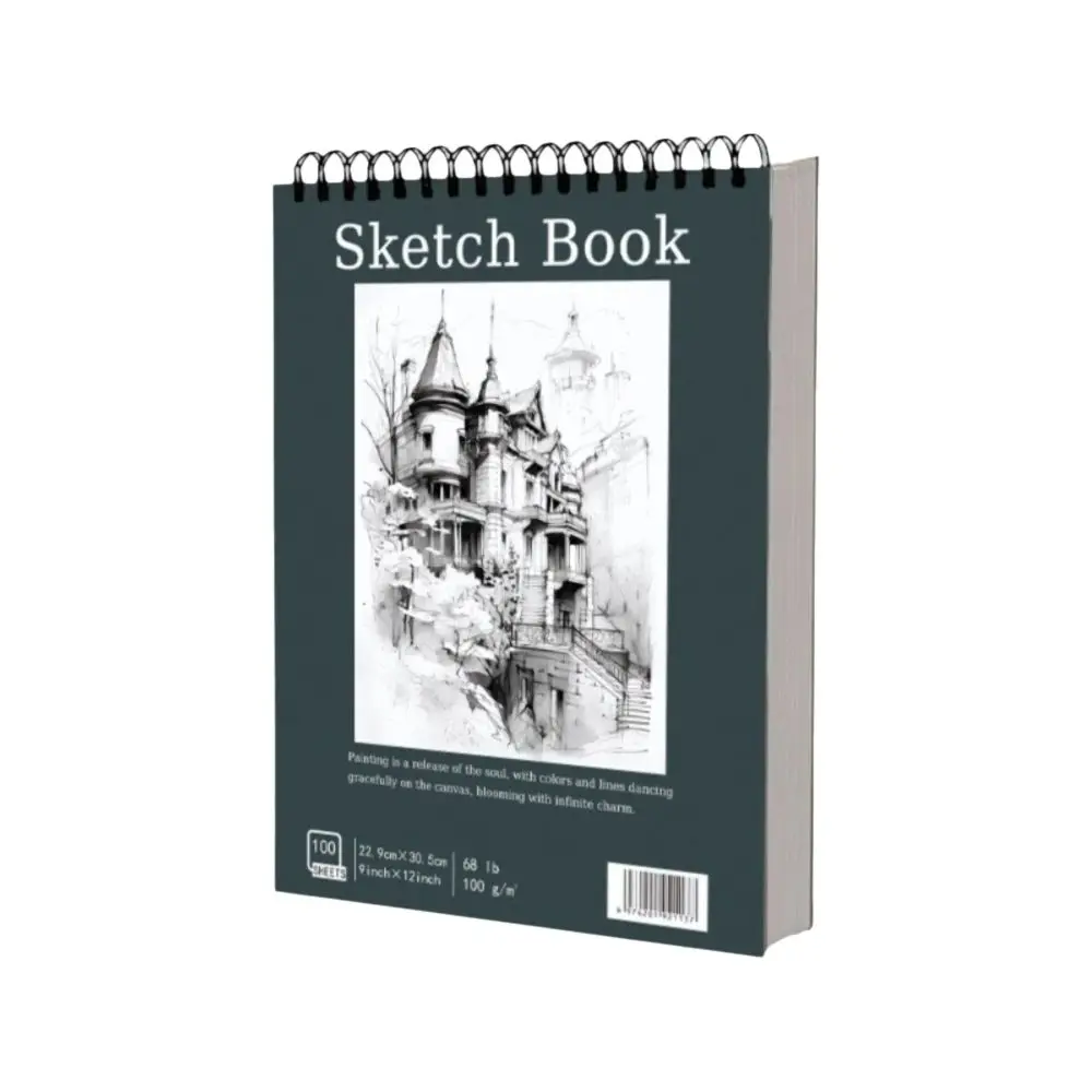 100 Sheets Coil Sketchbook Portable Easy To Tear Drawing Pad 100gsm Thickened Paper Acid-Free Paper Sketching Notebook