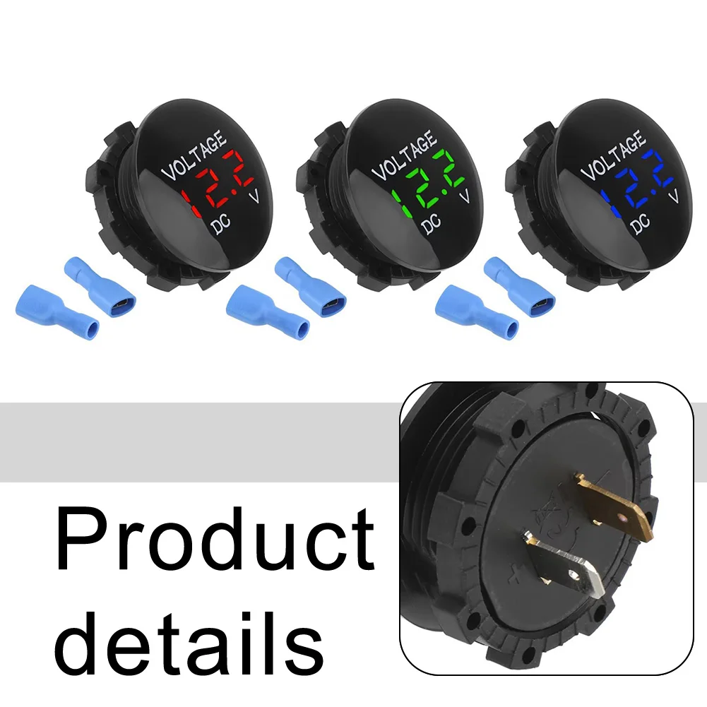 1 SZT. Woltomierz DC 5-48V LED Cyfrowy Wyświetlacz Miernik Napięcia Do Samochodu Motocykla Akumulatora Do Samochodu Łodzi Motocykla Części Narzędzi