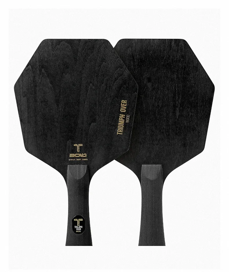 Professionelles sechseckiges PingPong-Paddel, 5-lagiger Tischtennisschläger aus reinem Holz zum Training von Pingpong-Unterklingen, erhöht den Schlagbereich – Detail 10