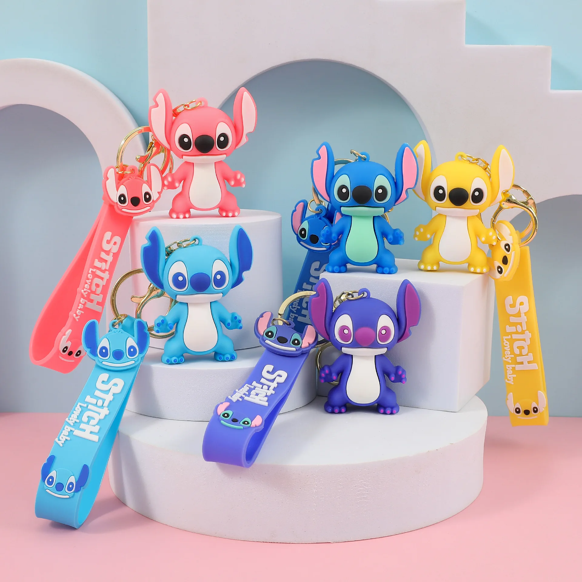 Porte-clés Anime Stitch – Porte-clés Lilo & Stitch mignons, porte-clés Anime durables pour femmes, hommes et enfants, cadeau multicolore