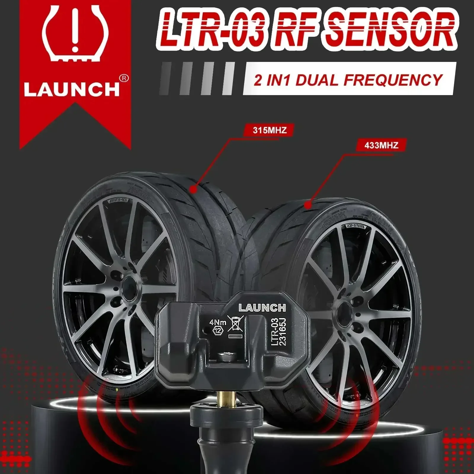 LAUNCH LTR03 RF Sensor 315/433MHz TPMS Tire Repair Tool Scanner Tire Pressure Monitor Tester Programming work with I-TPMS Tool